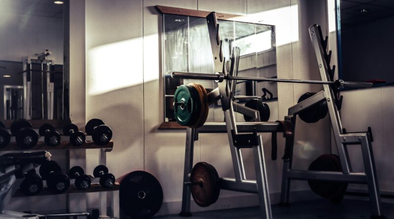 barbell on rack